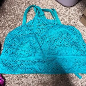 Teal Lace Halter swim